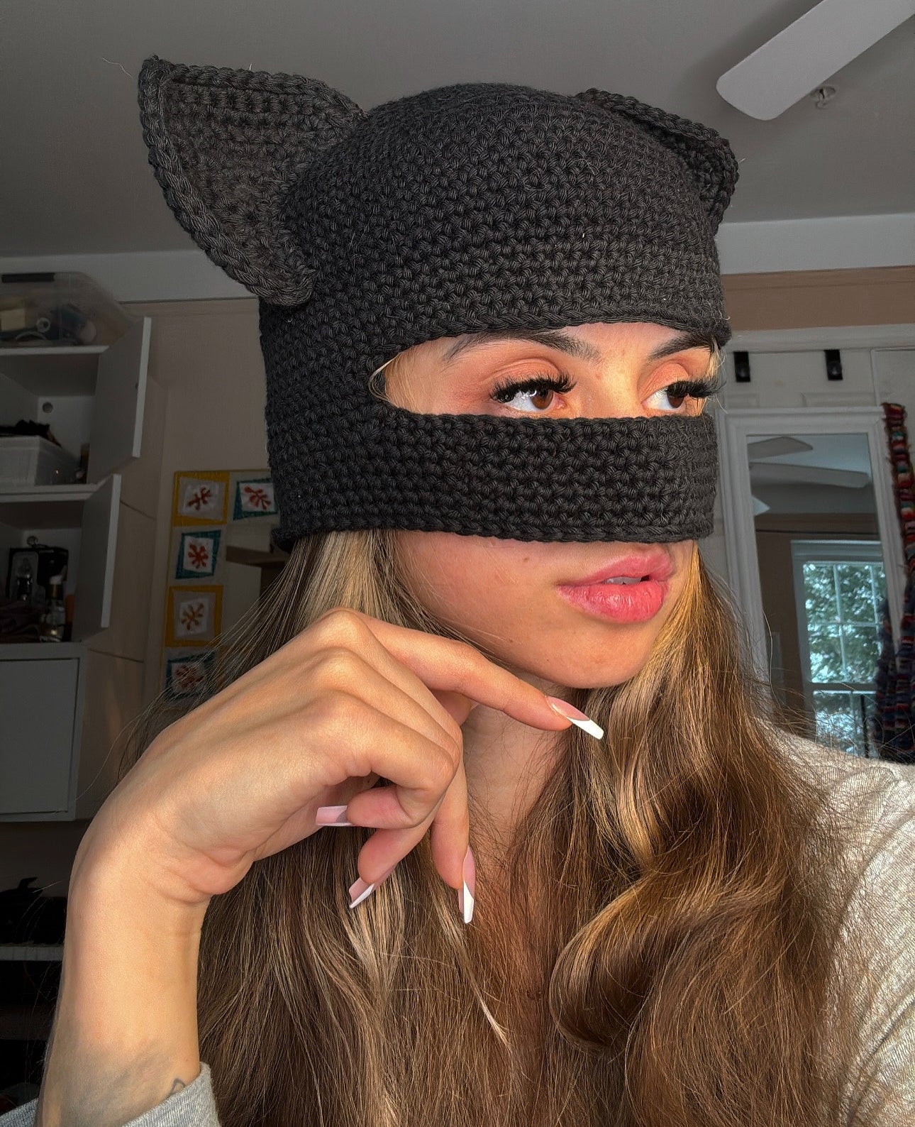 Cat Woman Half Ski Mask